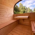 square sauna interior